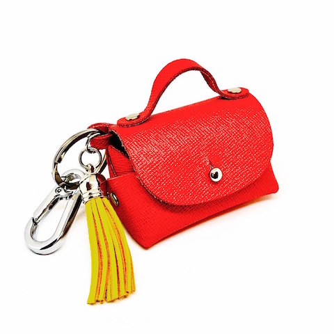 red purse fob